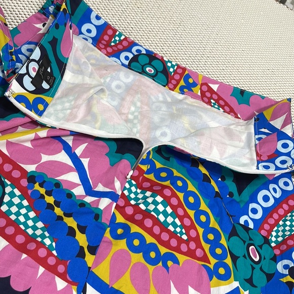 J. Crew Bright Colored Faux Wrap Skirt - Sz 10 - Picture 5 of 9